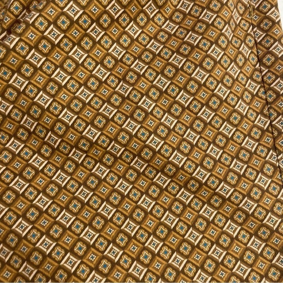 Etcetera Brown Geometric Print Slim Ankle Pants Size 6 Stretch Cotton Blend - Picture 8 of 13